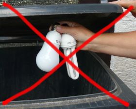 Foto: Leuchtstoffröhren,  Energiesparlampen und LEDs dürfen nicht in die Mülltonne