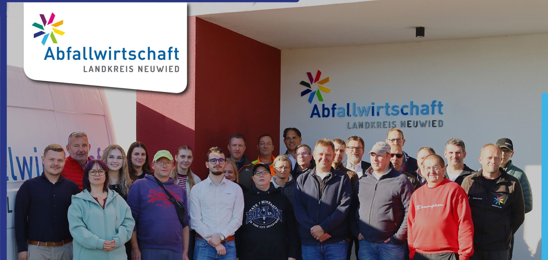 Abschlussfoto Schichtwechsel Heinrich-Haus und Abfallwirtschaft. Foto: Abfallwirtschaft Landkreis Neuwied
