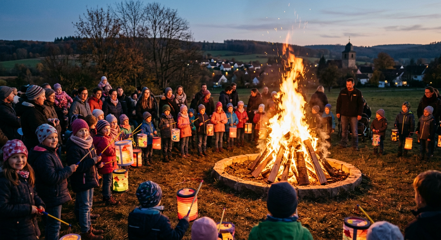 Zum traditionsreichen St. Martins-Brauchtum zählt das Abrennen von Martinsfeuern.
