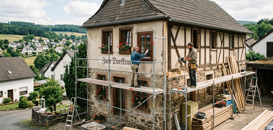 In diesem Jahr steht privaten Antragstellern im Landkreis Neuwied im Dorferneuerungsprogramm ein Förderkontingent in Höhe von rund 440.000 Euro für geeignete Vorhaben zur Verfügung. „Der Fördertopf ist wieder gut gefüllt. Dies ermöglicht eine finanzielle Unterstützung für Bauherrinnen und Bauherren, die ein älteres Gebäude sanieren möchten“, betont der Erste Kreisbeigeordnete Philipp Rasbach. Die Schwerpunktförderung des Dorferneuerungsprogramms ist auf Maßnahmen der Innenentwicklung, wie die Umnutzung leerstehender, ortsbildprägender Bausubstanz zum Wohnen und Arbeiten ausgerichtet. Vom Dorferneuerungsprogramm können Bauherrinnen und Bauherren profitieren, die ein älteres ortsbildprägendes Gebäude, dessen Baujahr um 1960 und älter datiert, sanieren und neugestalten möchten. Maßnahmen können bis zu 35 Prozent der förderfähigen Kosten und bis maximal 30.000 Euro bezuschusst werden.
