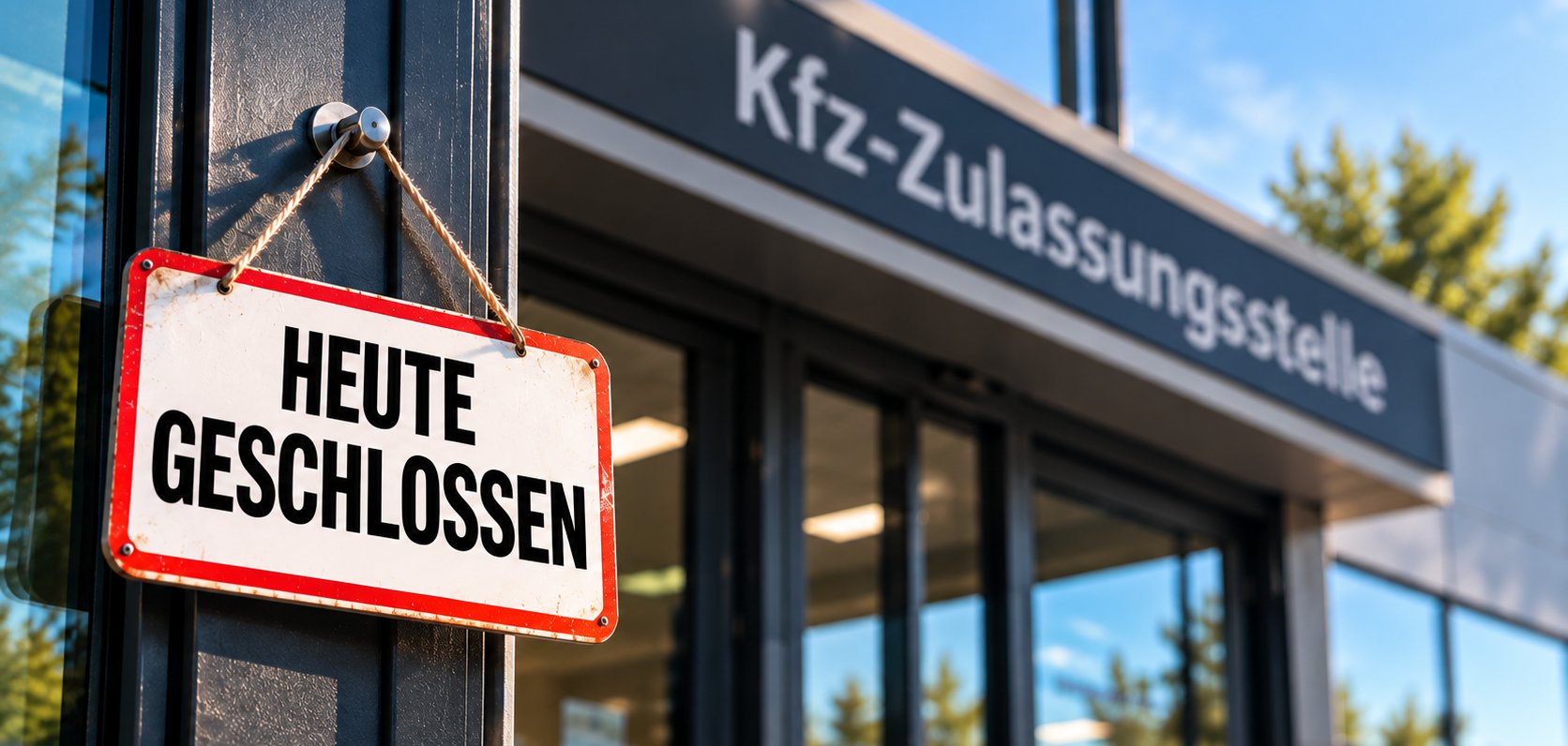 Kfz-Zulassung weist auf landesweites technisches Problem hin und ist heute geschlossen