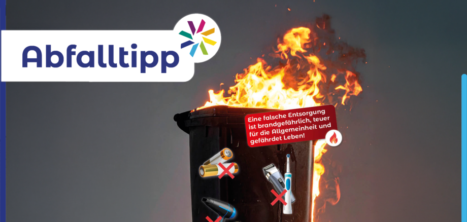Abfalltipp zum Thema Lithiumakkus und - batterien. Foto: Firefly und Adobe Stock Elemente mit Nachbearbeitung. Abfalltipp zum Thema Lithiumakkus und - batterien. Foto: Firefly und Adobe Stock Elemente mit Nachbearbeitung.