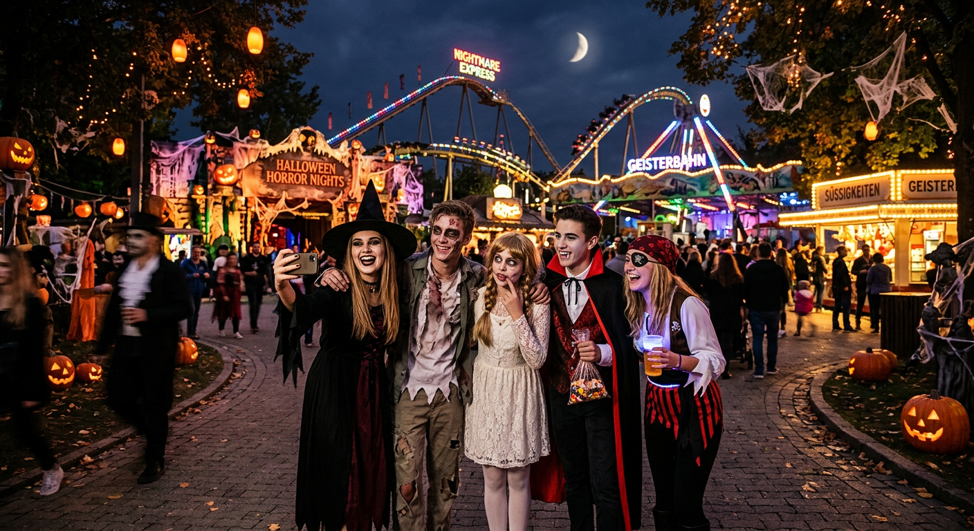 Nervenkitzel, Achterbahnen und jede Menge Gruselspaß Tagesausflug zum „Halloween Horror Festival“ in den Movie Park Germany in Bottrop für Jugendliche ab 12 Jahren 