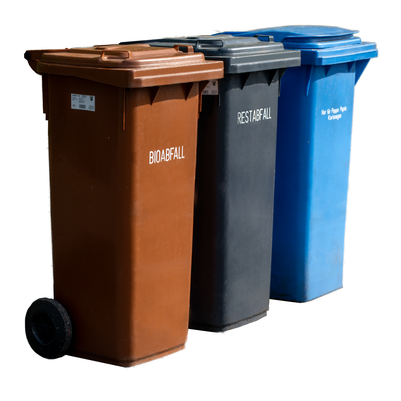 Alle drei Tonnen, diagonal