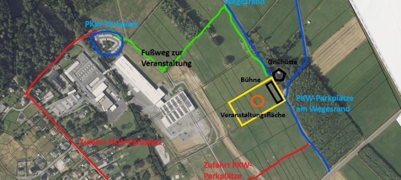 Skizze Anfahrtsweg der Veranstaltung