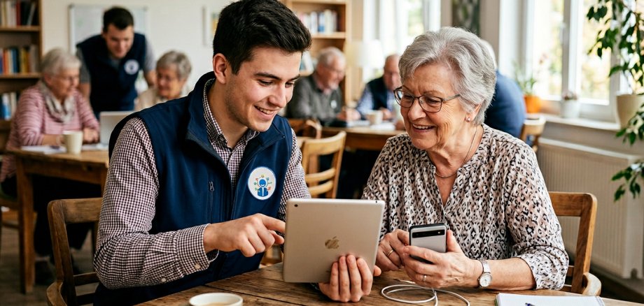 im Landkreis Neuwied werden Digitalbotschafter gesucht: Gefragt ist Unterstützung für Seniorinnen und Senioren beim Umgang mit Internet, Smartphone & Co..
