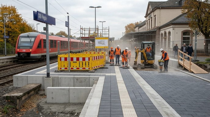 Korridorsanierung rechte Rheinstrecke Barrierefreiheit an den Bahnhöfen Neuwied und Engers Im Zuge der Korridorsanierung der rechten Rheinstrecke vom 10. Juli bis 12. Dezember 2026 werden die Bahnhöfe entlang der Strecke von DB InfraGO modernisiert und barrierefrei ausgebaut. In diesem Zusammenhang wird derzeit öffentlich über die Bahnsteighöhen in Neuwied und Engers diskutiert.