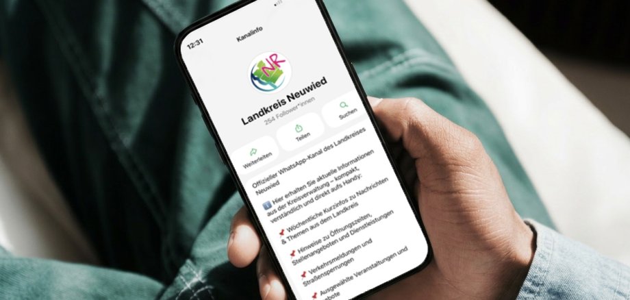 Whatsapp Kanal der Kreisverwaltung Neuwied
