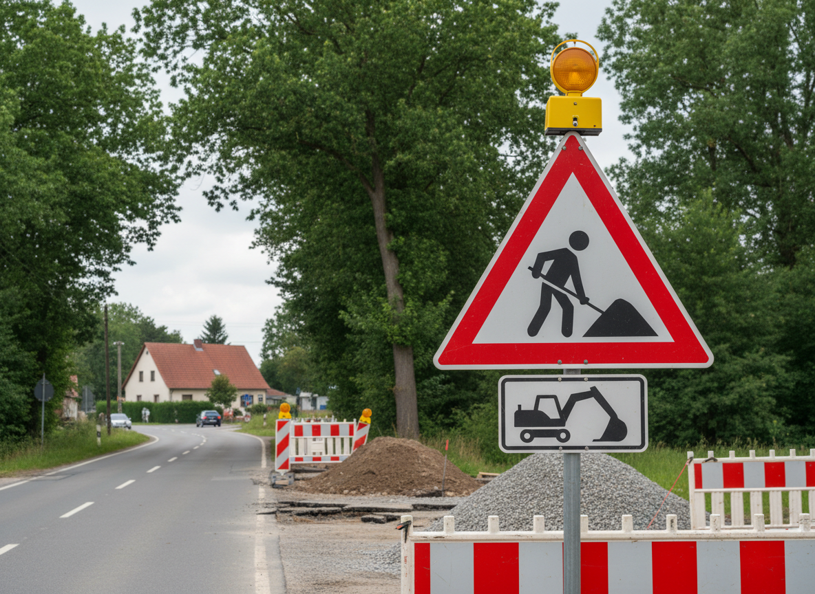 Baustellenschild