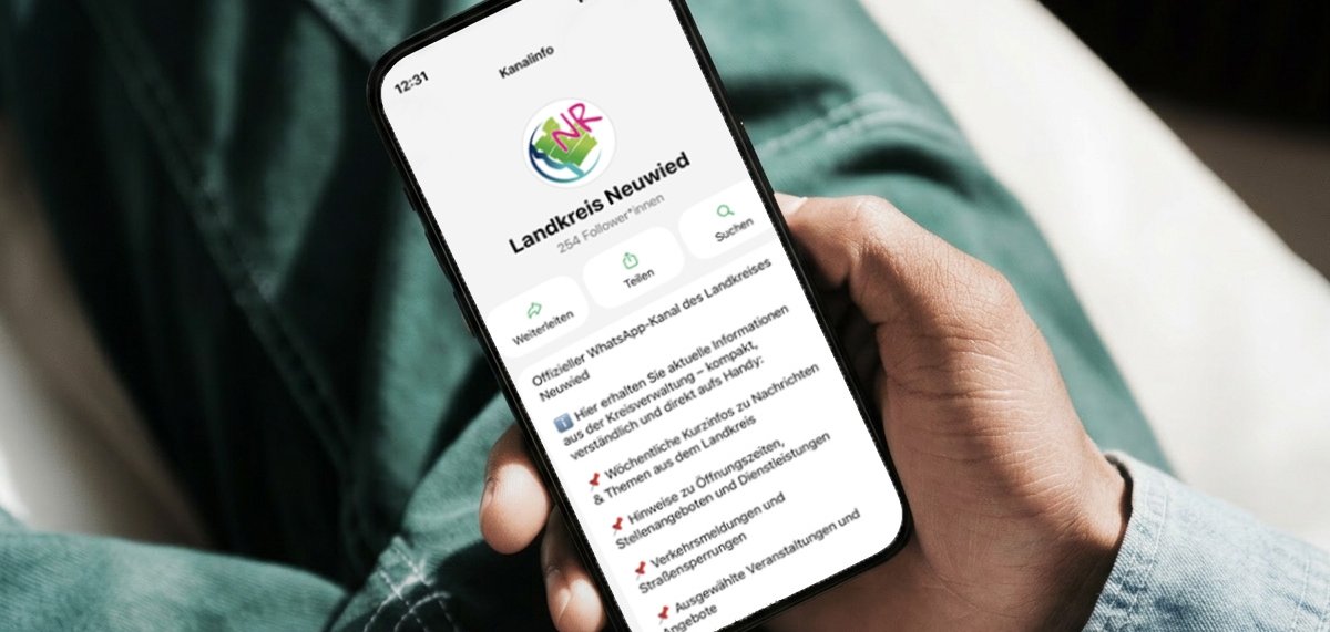 Whatsapp Kanal der Kreisverwaltung Neuwied