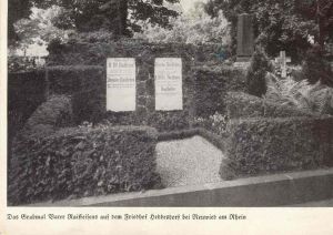Foto: Grabstätte der Familie Raiffeisen auf dem Friedhof "Sohler Weg" in Heddesdorf. (Archiv Kupfer)