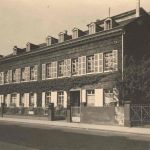 1938: Bürogebäude der Raiffeisendruckerei.