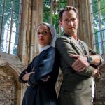- Nonne Charlotte (Kristin Suckow) und Werbeprofi Conrad (David Rott) lernen sich in der Abtei Rommersdorf kennen. Foto: ARD Degeto | Thomas Neumeier