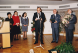 Foto v.l.n.r.: Susanne Hardt, Iris Wimmer, Bärbel Günther, Landrat Hans-Dieter Deckert, ?, Hans Drees.