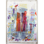Fieck Wolfgang / Leubsdorf / The Corona Matrix I / Aquarell-Mischtechnik, Tusche / 60 x 80 cm / 2.300,- €