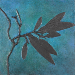 Krautkremer Ute / Spay / Nachtblühten II / Papierabguss, Holz / 40 x 40 x 6 cm / 600,- €