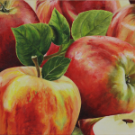 Lerner Uschi / Spessart / Äpfel / Acryl / 40 x 50 cm / 1.800,- €