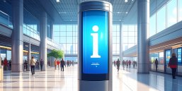 Infosäule in einem Öffentlichen Gebäude