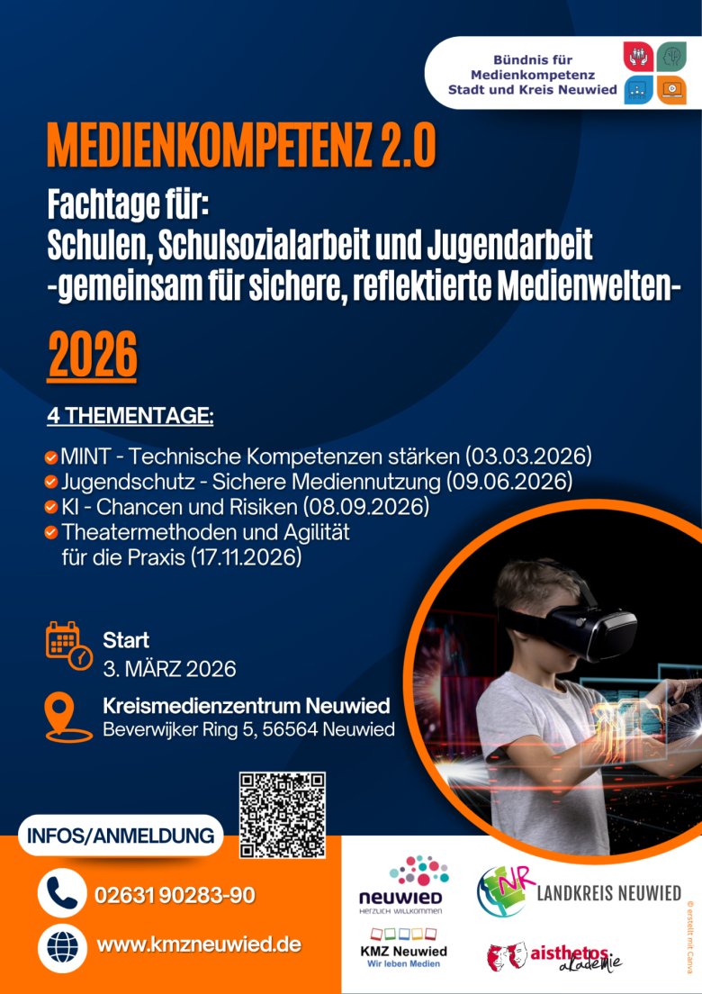 Plakat Medienkompetenz 2.0 - Plakat final neues Logo